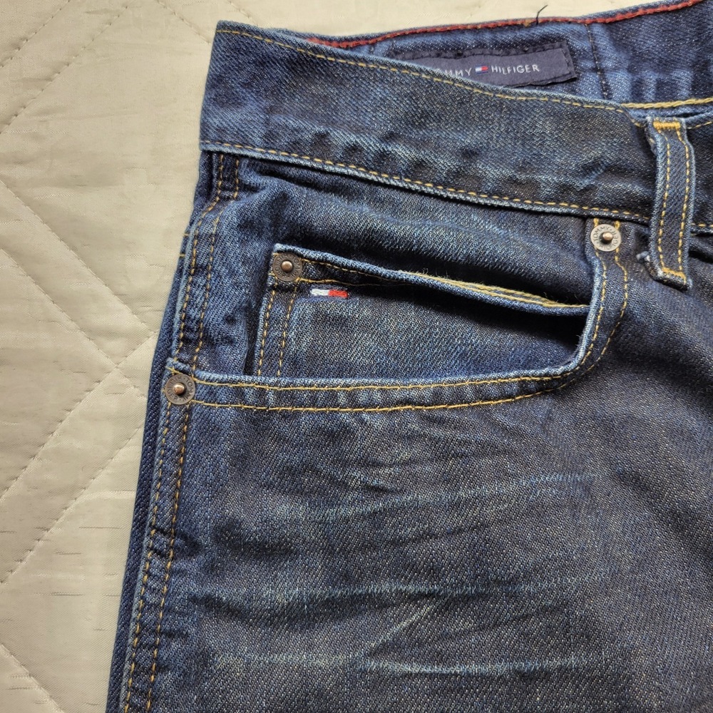 Tommy Hilfiger dark blue carpenter jean shorts size 34 - Picture 3 of 8